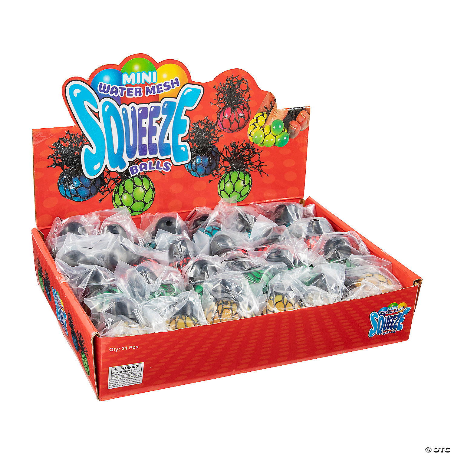 Mesh Covered Stress Balls - 24 Pack